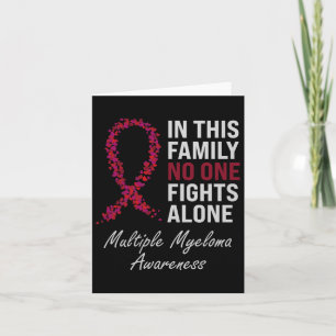 Multiple Myeloma Awareness Burgundy Ribbon Family Card