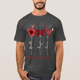 Multiple Myeloma Awareness Faith Hope Love Leopard T-Shirt