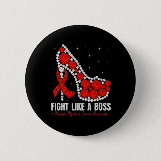 Multiple Myeloma Awareness Fight Blood Cancer Like 2 Inch Round Button (Front)
