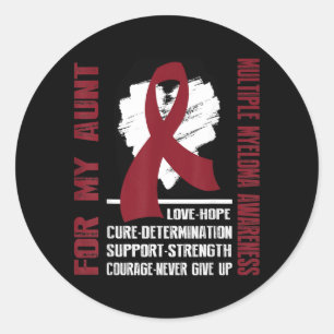 Multiple Myeloma Awareness- For My Aunt Classic Round Sticker