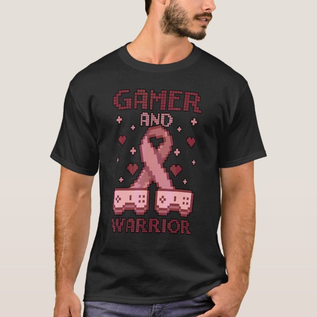 Multiple Myeloma Awareness Gamer And Warrior T-Shirt (Front)