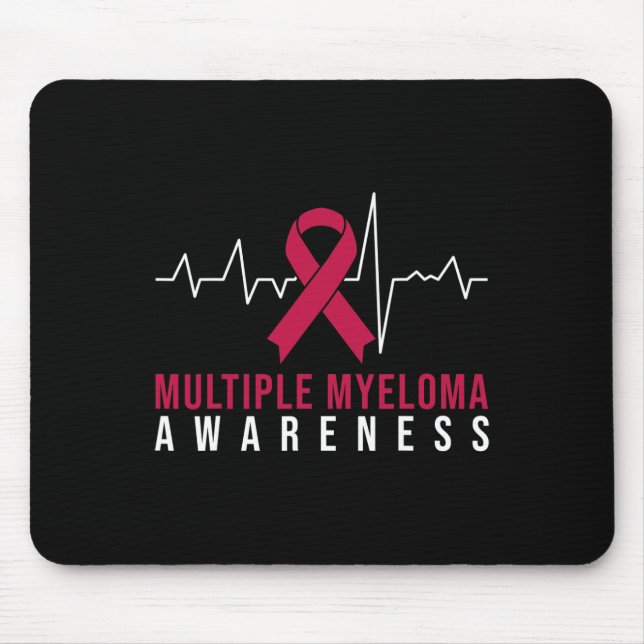 Multiple Myeloma Awareness Heartbeat  Mouse Pad (Front)