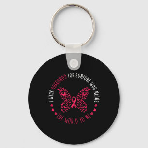 Multiple Myeloma Awareness I Wear Burgundy For Som Keychain
