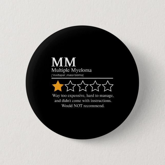 Multiple Myeloma Awareness Month 2025 Would Not Re 2 Inch Round Button (Front)