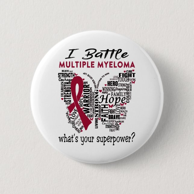 Multiple Myeloma Awareness Month Ribbon Gifts 2 Inch Round Button (Front)