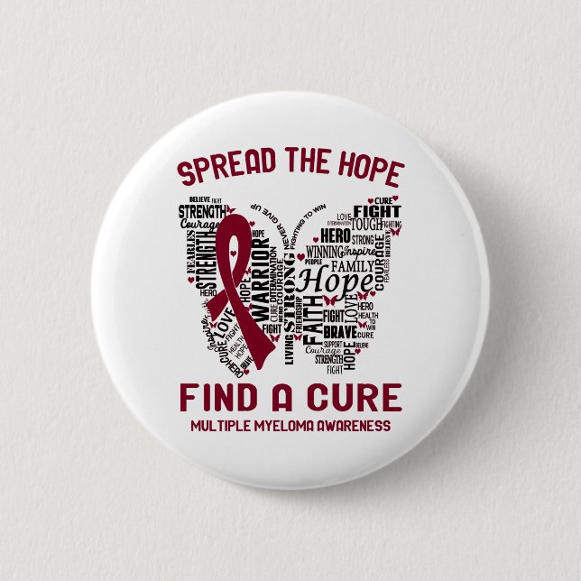 Multiple Myeloma Awareness Month Ribbon Gifts 2 Inch Round Button (Front)