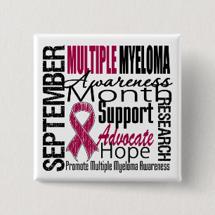 Multiple Myeloma AWARENESS Month TRIBUTE 2 Inch Square Button