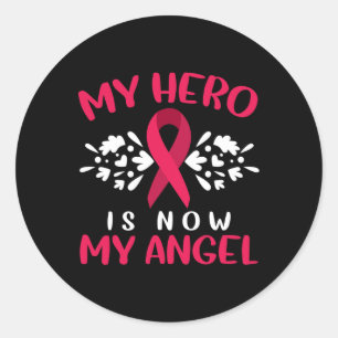 Multiple Myeloma Awareness My Hero Is Now My Angel Classic Round Sticker