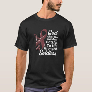 Multiple Myeloma Awareness Ribbon Chemo Faith Sold T-Shirt