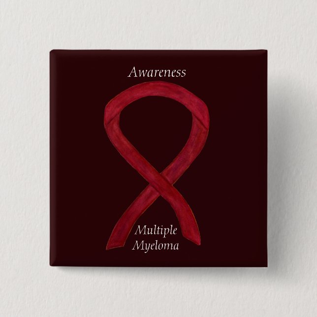 Multiple Myeloma Awareness Ribbon Custom Pins (Front)