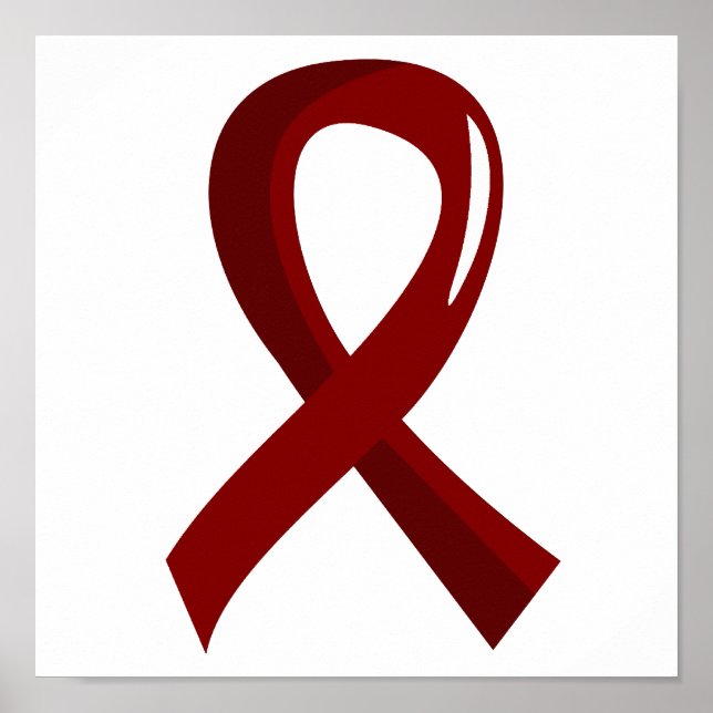 Multiple Myeloma Burgundy Ribbon 3 Poster (Front)