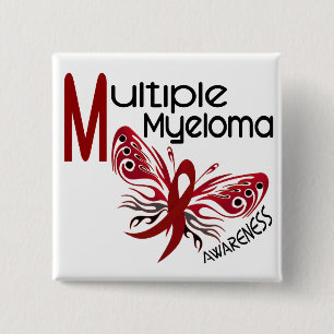 Multiple Myeloma BUTTERFLY 3.1 2 Inch Square Button