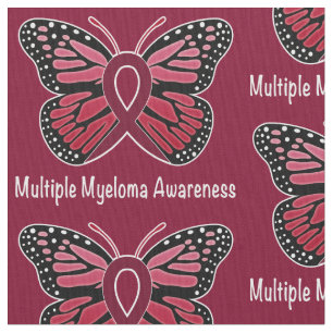 Multiple Myeloma: Butterfly Ribbon of Hope Fabric