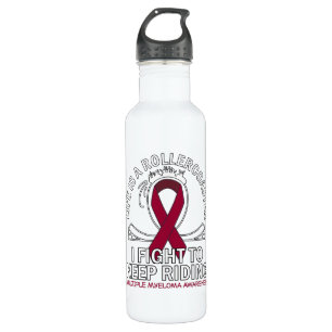 Multiple Myeloma cancer awareness burgundy ribbon 710 Ml Water Bottle