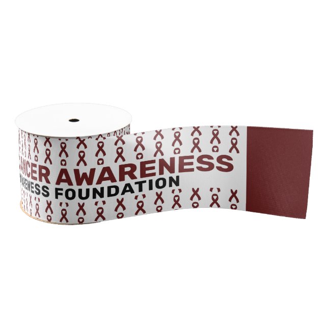 Multiple Myeloma Cancer Awareness Pattern Ribbon Grosgrain Ribbon (Spool)