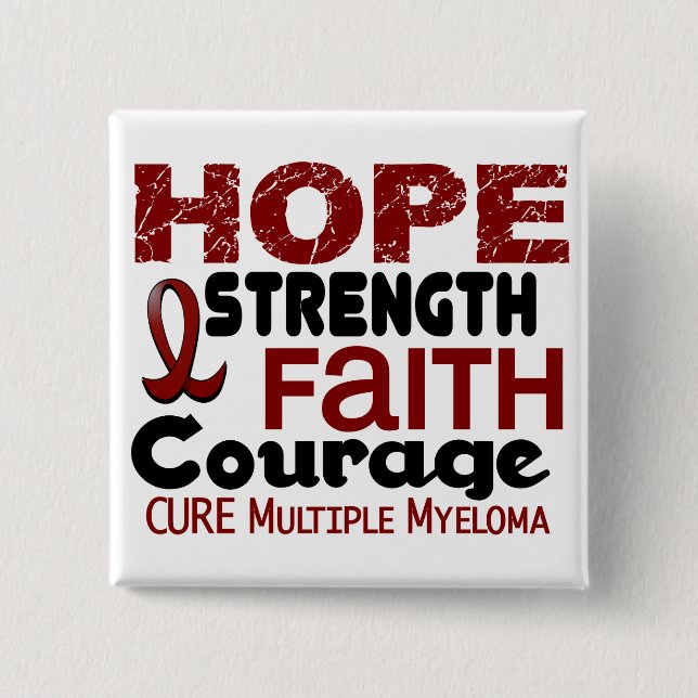 Multiple Myeloma HOPE 3 2 Inch Square Button (Front)