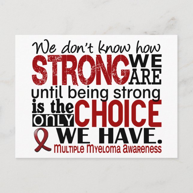 Multiple Myeloma How Strong We Are Postcard (Front)