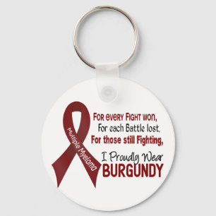 Multiple Myeloma I Proudly Wear Burgundy 1 Keychain