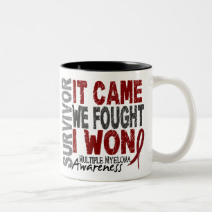 Multiple Myeloma Survivor It Came We Fought I Won Two-Tone Coffee Mug