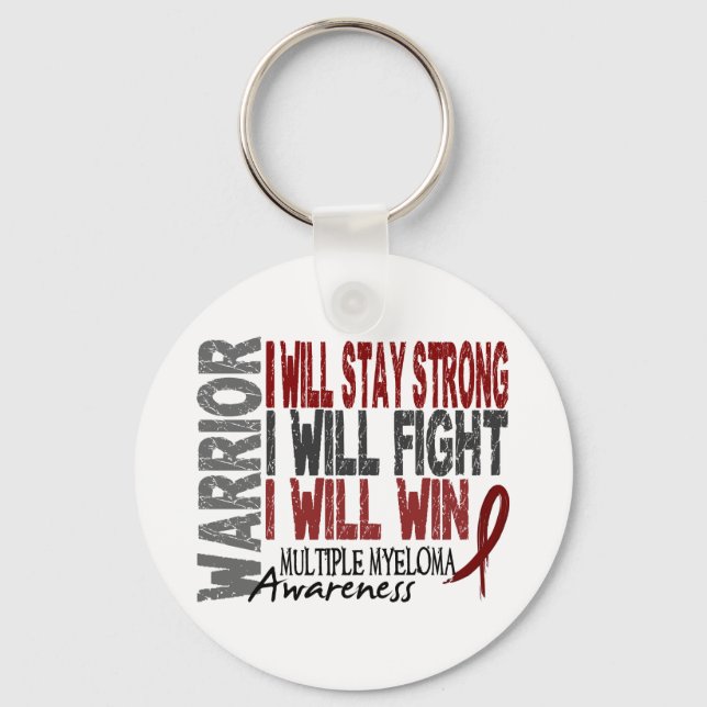 Multiple Myeloma Warrior Keychain (Front)