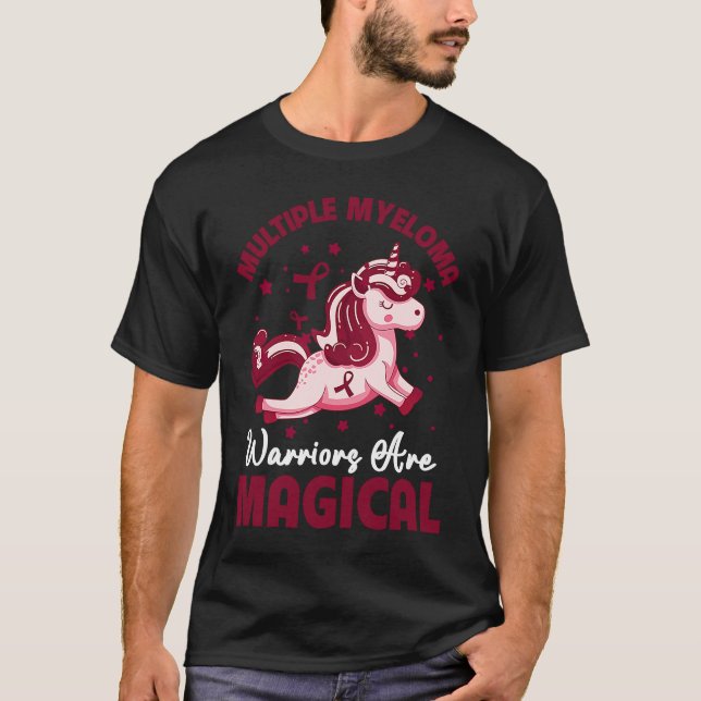 Multiple Myeloma Warriors Are Magical Unicorn  War T-Shirt (Front)