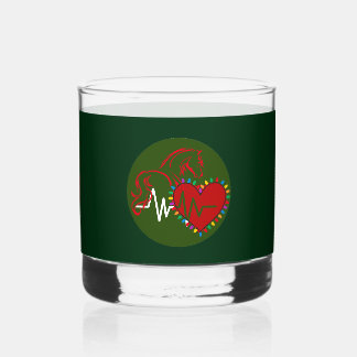 Multiple Options Christmas Logo Whiskey Glass