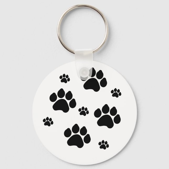 Multiple Paw Print Keychain (Front)
