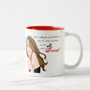 Multiple Personalities / Under One Tiara We Stand! Two-Tone Coffee Mug