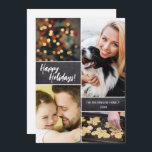 Multiple Photo Christmas Chalkboard Customized  Holiday Card<br><div class="desc">Spread holiday cheer with our Multiple Photo Christmas Chalkboard Customized Holiday Card. This unique and modern collage flat card design allows you to showcase your beautiful family photos while sending warm wishes to your loved ones. Customize this card with your family's last name and personalized greeting, making it a truly...</div>
