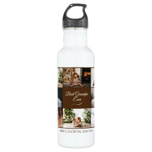 Multiple Photo Collage Grandparents Gift 710 Ml Water Bottle