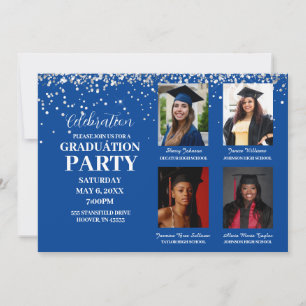 Multiple Photo Graduation Party Invitation