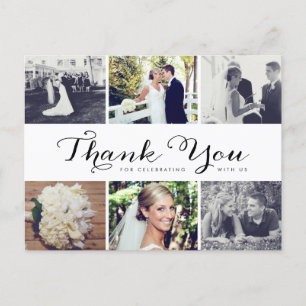 Multiple Photo Wedding Thank You Postcard