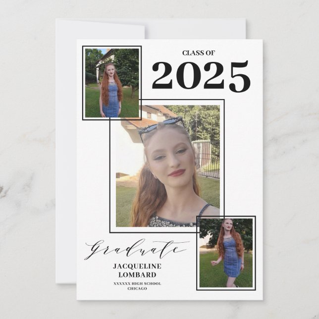Multiple Photos Graduation Announcement (Front)