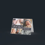 Multiple pictures Newborn Custom Name stats Thank You Card<br><div class="desc">Express your heartfelt gratitude to your loved ones with our custom newborn thank you folded cards. These flat cards provide a unique opportunity to showcase your beautiful baby and personalize the details of their arrival. Featuring multiple pictures and customizable elements, these cards are a cherished keepsake that your family and...</div>