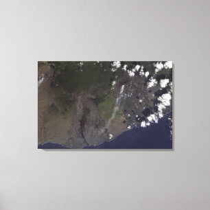 Multiple plumes blow toward the south-southwest canvas print