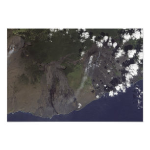 Multiple plumes blow toward the south-southwest photo print