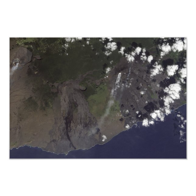 Multiple plumes blow toward the south-southwest photo print (Front)