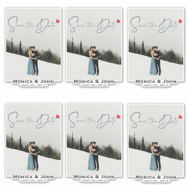 Multiple Save the Date Photo Personalized (Front)
