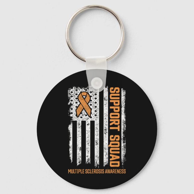 Multiple Sclerosi Support Squad Multiple Sclerosis Keychain (Front)