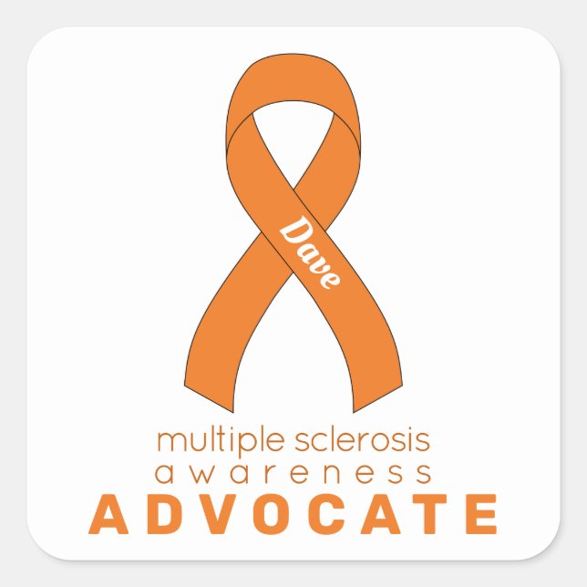 Multiple Sclerosis Advocate White Square Sticker (Front)