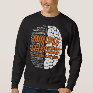 Multiple Sclerosis All In My Head Orange Ribbon Ms Sweatshirt