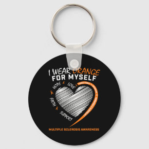 Multiple Sclerosis Apparel Women Men Ms Awareness  Keychain
