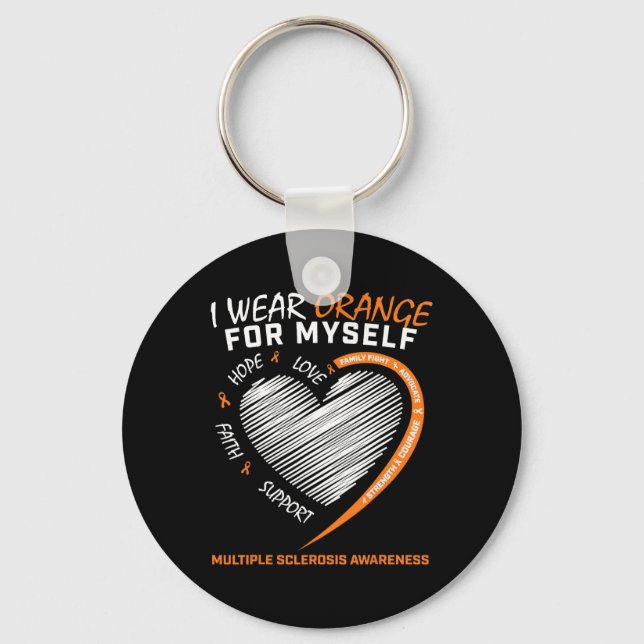 Multiple Sclerosis Apparel Women Men Ms Awareness  Keychain (Front)