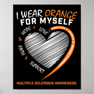 Multiple Sclerosis Apparel Women Men Ms Awareness  Poster