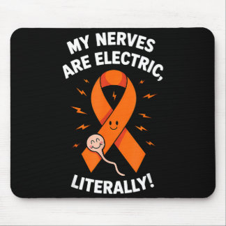 Multiple Sclerosis Awareness 2025 -orange Ribbon_  Mouse Pad