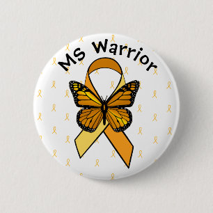 Multiple Sclerosis Awareness Butterfly Button