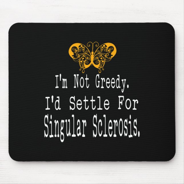 Multiple Sclerosis Awareness Butterfly Support Gif Mouse Pad (Front)