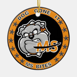 Multiple Sclerosis Awareness Ceramic Ornament