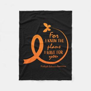 Multiple Sclerosis Awareness Gift Christian Bible  Fleece Blanket