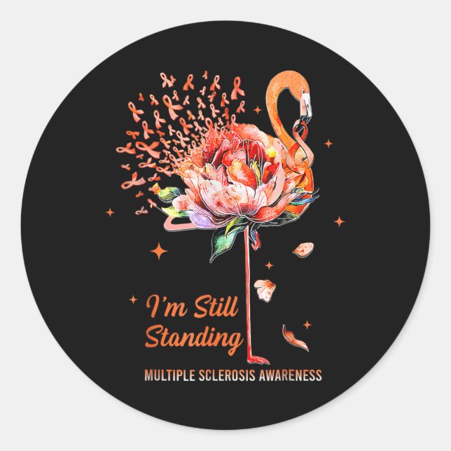 Multiple Sclerosis Awareness, I’m Still Standing M Classic Round Sticker (Front)